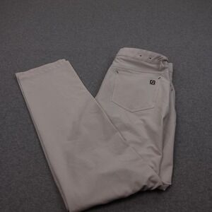 FootJoy Golf Pants Athletic Fit Lightweight Performance Beige Men's 34x32 Pocket